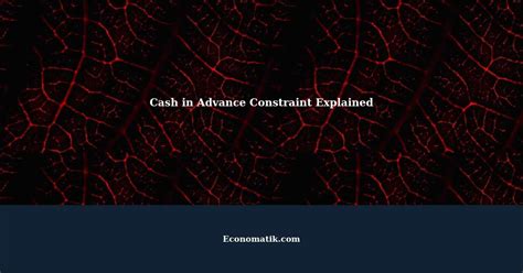 Cash In Advance Constraint
